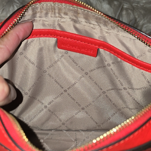 Authentic Michael Kors Studded Red Crossbody Bag - Picture 6 of 8